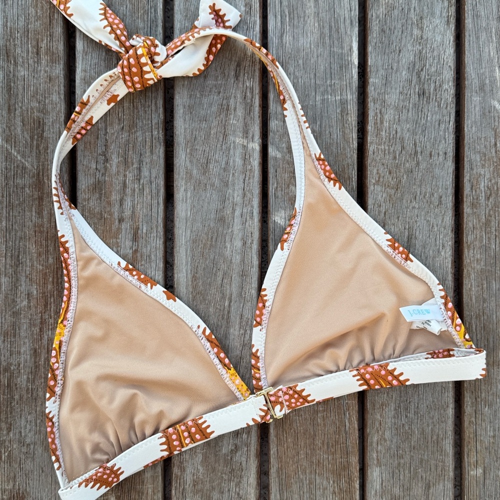 J. Crew Vintage Starfish Pattern Bikini Top - Picture 2 of 3